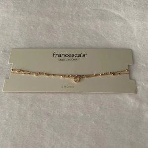 Gold choker necklace